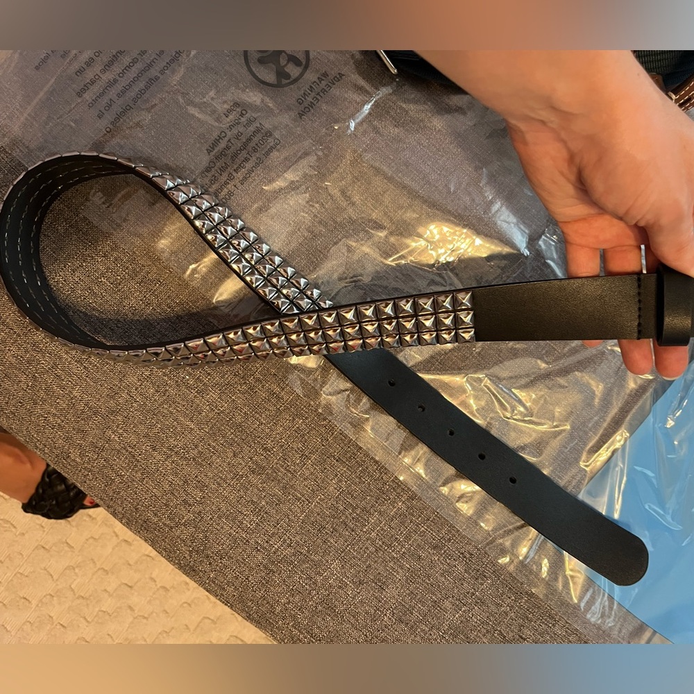 Black studded belt